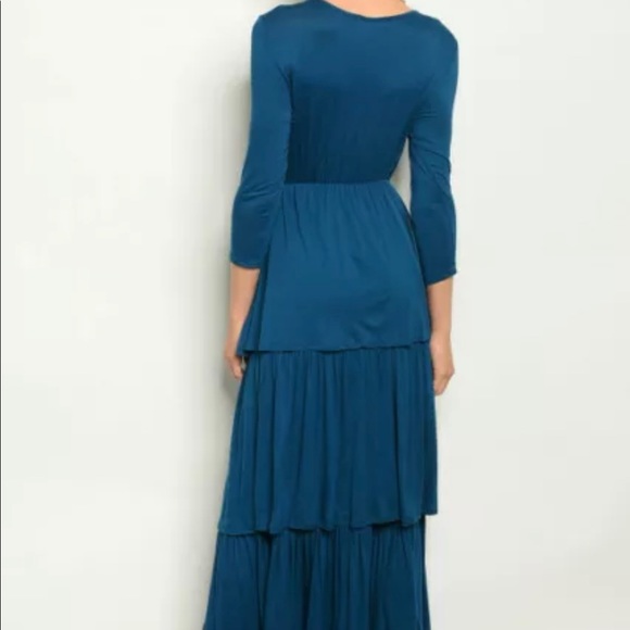 NEW Fantastic Fawn LIBBY TIERED RUFFLE MAXI DRESS - Picture 2 of 8